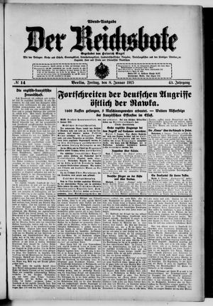 Der Reichsbote on Jan 8, 1915