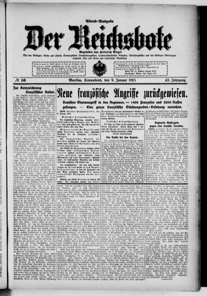 Der Reichsbote vom 09.01.1915