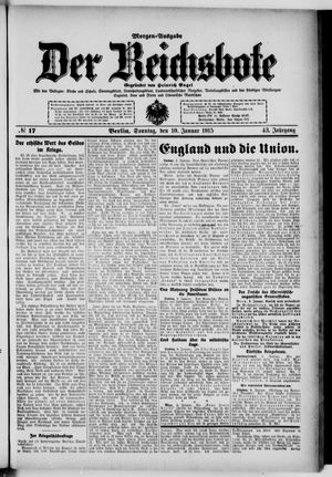 Der Reichsbote on Jan 10, 1915