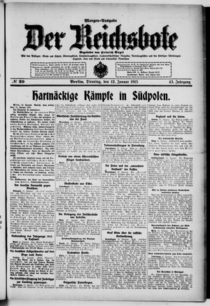 Der Reichsbote vom 12.01.1915