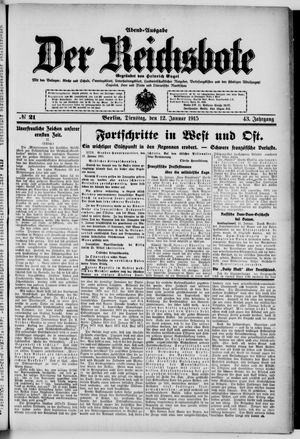 Der Reichsbote vom 12.01.1915