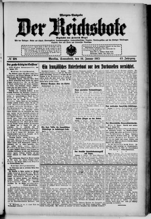 Der Reichsbote vom 16.01.1915