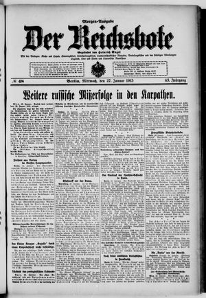 Der Reichsbote on Jan 27, 1915