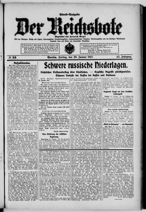 Der Reichsbote vom 29.01.1915