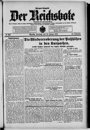 Der Reichsbote on Jan 31, 1915