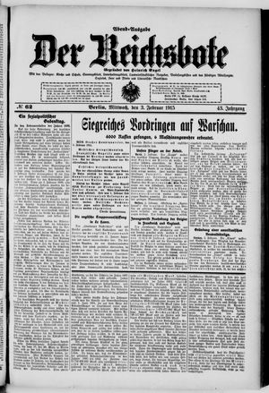 Der Reichsbote vom 03.02.1915