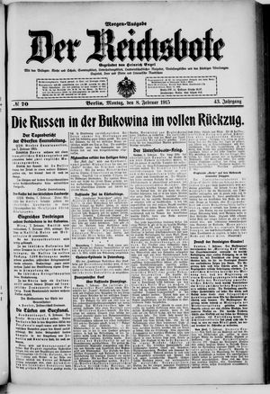 Der Reichsbote vom 08.02.1915