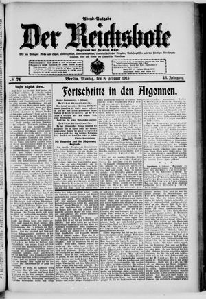 Der Reichsbote vom 08.02.1915