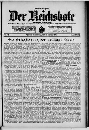 Der Reichsbote vom 11.02.1915