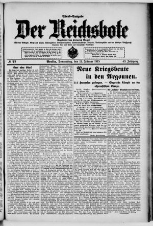 Der Reichsbote vom 11.02.1915