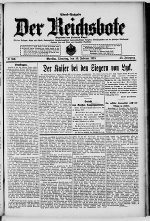 Der Reichsbote on Feb 16, 1915