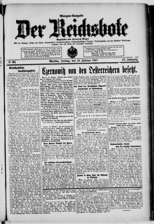 Der Reichsbote vom 19.02.1915