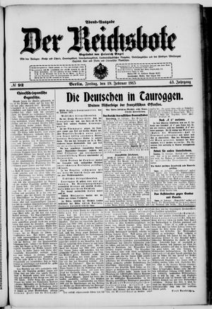 Der Reichsbote vom 19.02.1915