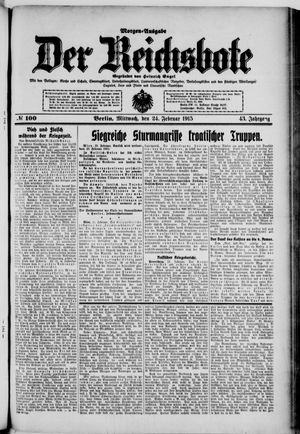 Der Reichsbote vom 24.02.1915