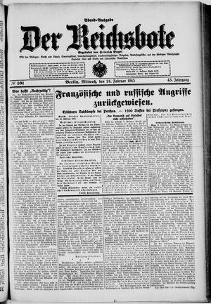 Der Reichsbote vom 24.02.1915