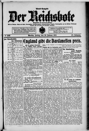 Der Reichsbote on Feb 26, 1915