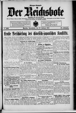 Der Reichsbote on Feb 27, 1915