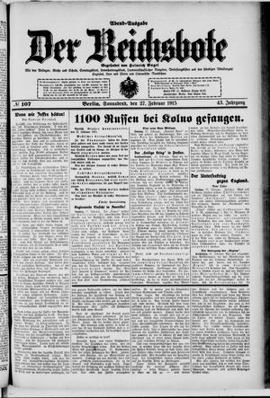 Der Reichsbote on Feb 27, 1915