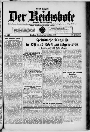 Der Reichsbote vom 08.03.1915