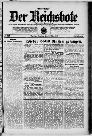 Der Reichsbote vom 09.03.1915