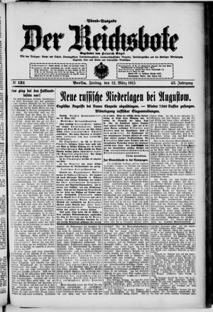 Der Reichsbote vom 12.03.1915