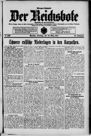 Der Reichsbote on Mar 16, 1915
