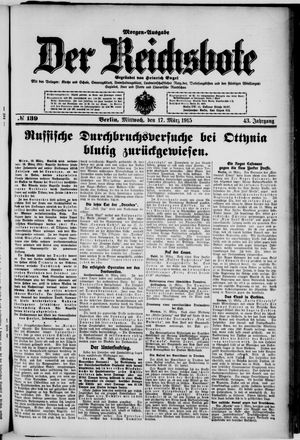 Der Reichsbote vom 17.03.1915