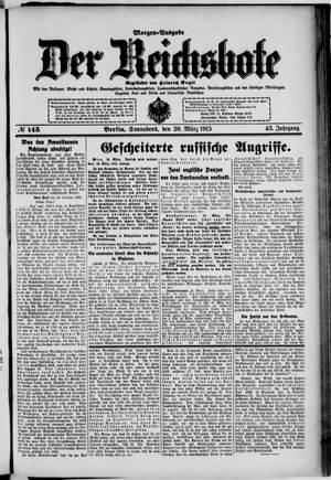 Der Reichsbote on Mar 20, 1915