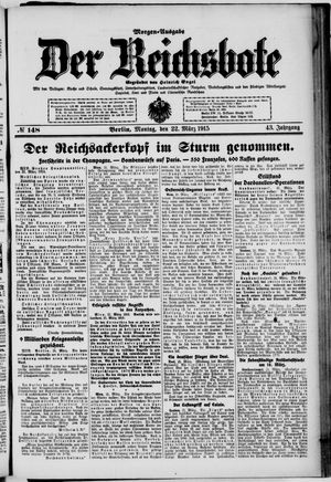 Der Reichsbote vom 22.03.1915