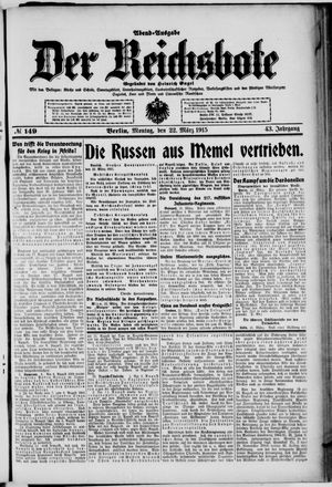 Der Reichsbote vom 22.03.1915
