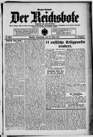Der Reichsbote on Mar 27, 1915