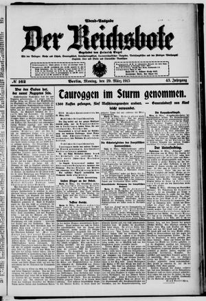 Der Reichsbote on Mar 29, 1915