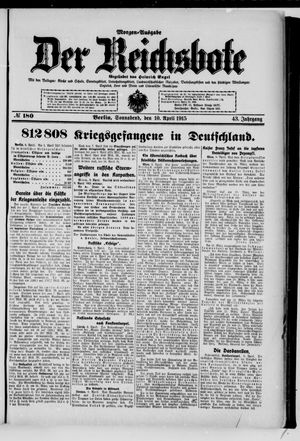 Der Reichsbote vom 10.04.1915
