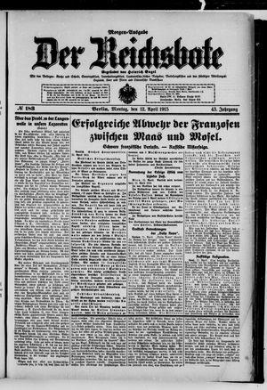 Der Reichsbote vom 12.04.1915