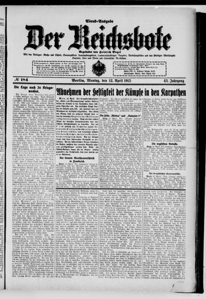 Der Reichsbote vom 12.04.1915