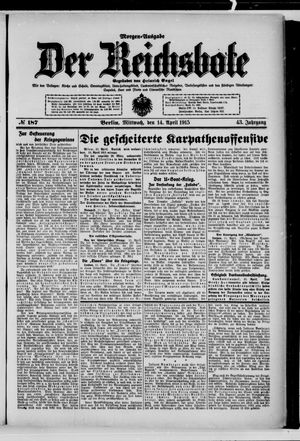 Der Reichsbote vom 14.04.1915