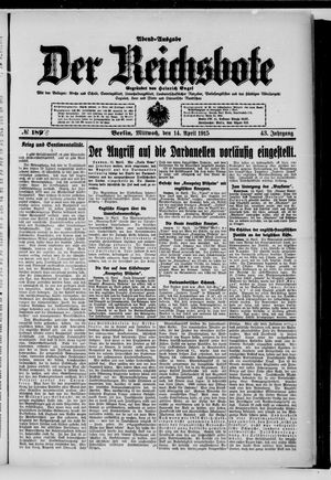 Der Reichsbote vom 14.04.1915