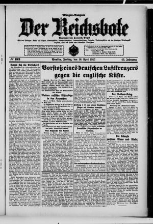 Der Reichsbote vom 16.04.1915