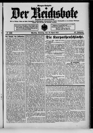 Der Reichsbote vom 18.04.1915