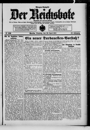 Der Reichsbote on Apr 20, 1915