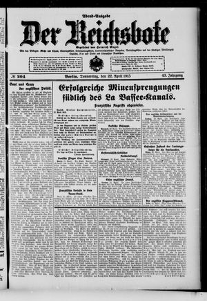 Der Reichsbote on Apr 22, 1915