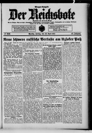 Der Reichsbote on Apr 23, 1915