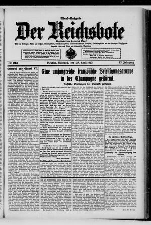 Der Reichsbote vom 28.04.1915