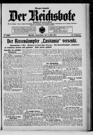 Der Reichsbote vom 08.05.1915