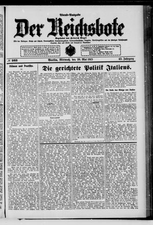 Der Reichsbote vom 26.05.1915