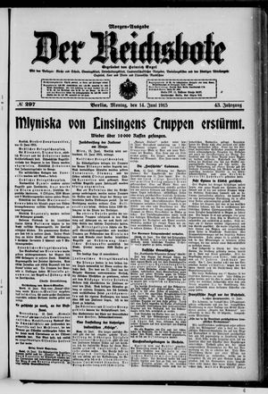 Der Reichsbote vom 14.06.1915