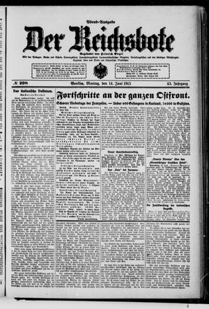 Der Reichsbote vom 14.06.1915