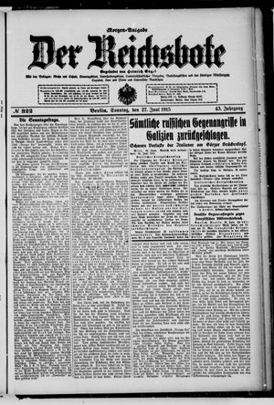 Der Reichsbote vom 27.06.1915