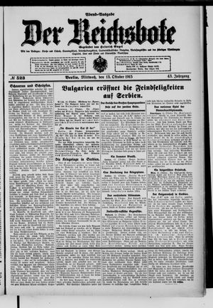 Der Reichsbote vom 13.10.1915