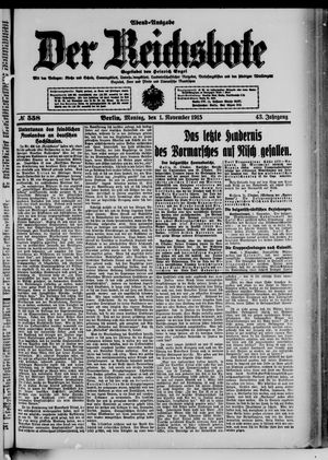 Der Reichsbote vom 01.11.1915